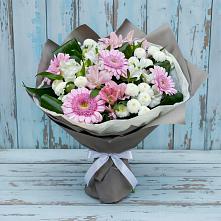 Букет цветов из:  Герберы, Альстромерии и Хризантемы #REPLACE_PRED# Пижанке