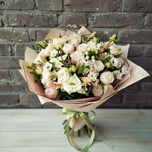 Букет цветов из:  Альстромерии, Розы и Хризантемы в Пижанке