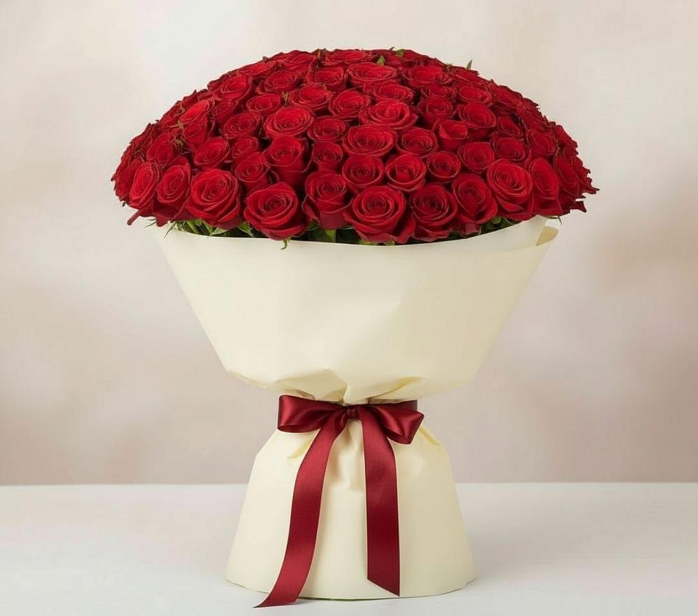 Букет 101 Красная роза Милано в Пижанке