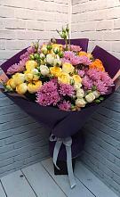 Букет цветов из:  Хризантемы и Розы в Пижанке