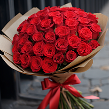 Букет 51 Красная роза Эдлесс Лав #REPLACE_PRED# Пижанке