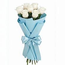 Букет 7 белых роз Проуд в Пижанке