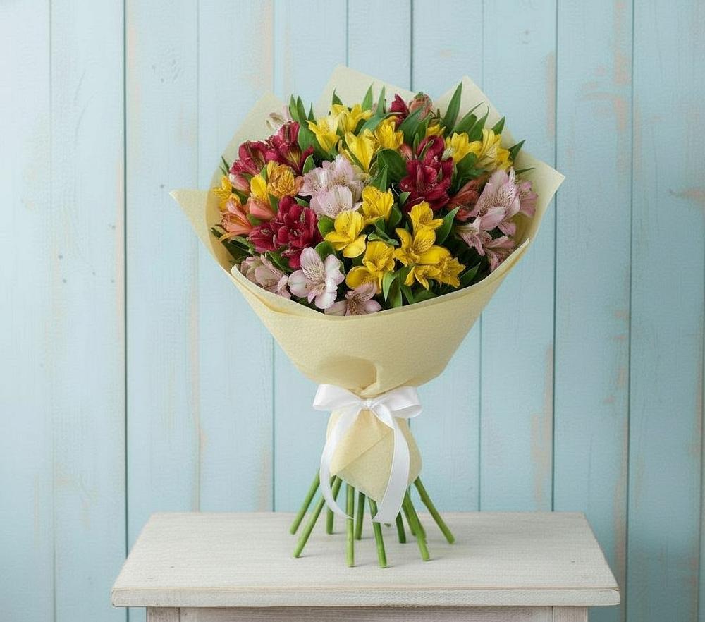 Букет цветов из: Альстромерии в Пижанке