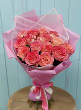 Букет 15 Розовых роз Равель в Пижанке
